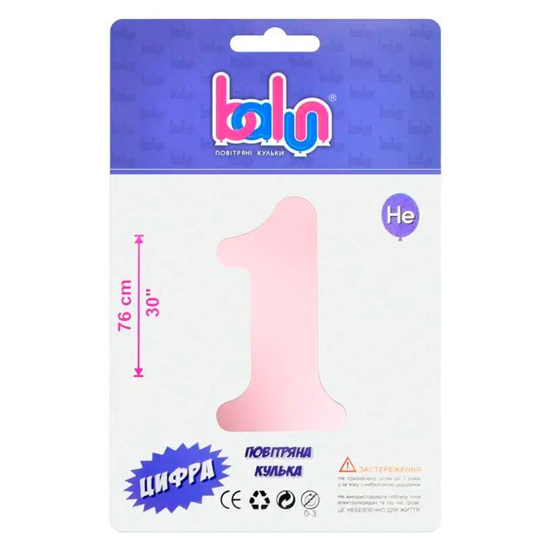 ���������� ������ ����� "1" sugar pink Balun 30" (76 ��) 1 ��