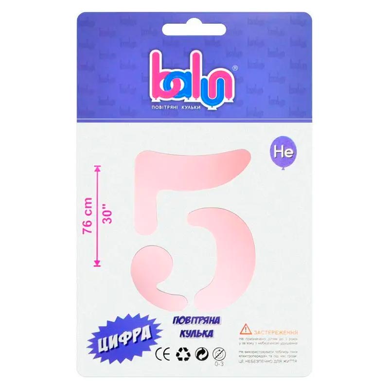 ���������� ������ ����� "5" sugar pink Balun 30" (76 ��) 1 ��