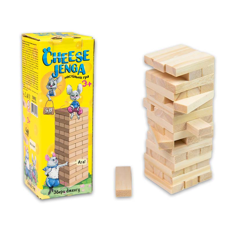 �������� ��� Strateg Cheese Jenga 48 ������ ���������� ����� (30718)
