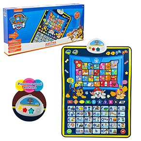 Плакат навч "Абетка Paw Patrol" арт. KH07/005L (30шт) плакат УКР та АНГЛ. мови р-р 45*60см., у короб. 46,5*5*21.5см.