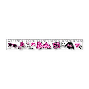 Лінійка пластикова, 20 см YES Barbie