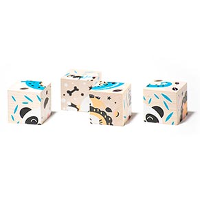 ������ "��������"/Set of wooden blocks "Animals"