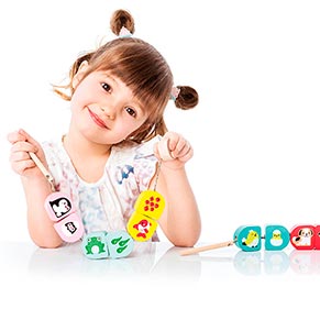 ������� "��� ���"/Wooden lacing toy set  "Me and mommy"